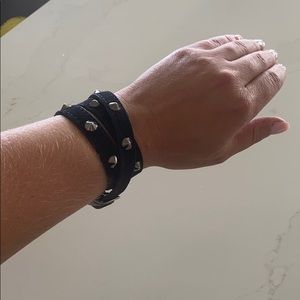 CC skye leather bracelet with studs